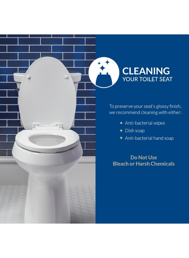Mayfair 11 000 Economy Soft Cushion Toilet Seat, ROUND, White