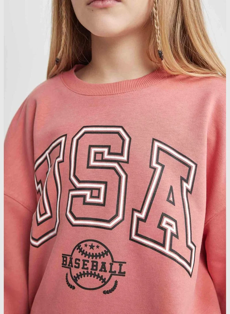 DeFacto Girl Sweatshirt Oversize Fit Long Sleeve