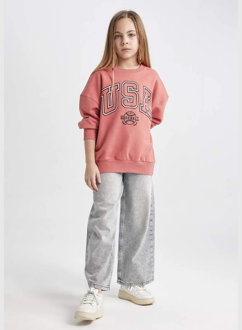 DeFacto Girl Sweatshirt Oversize Fit Long Sleeve