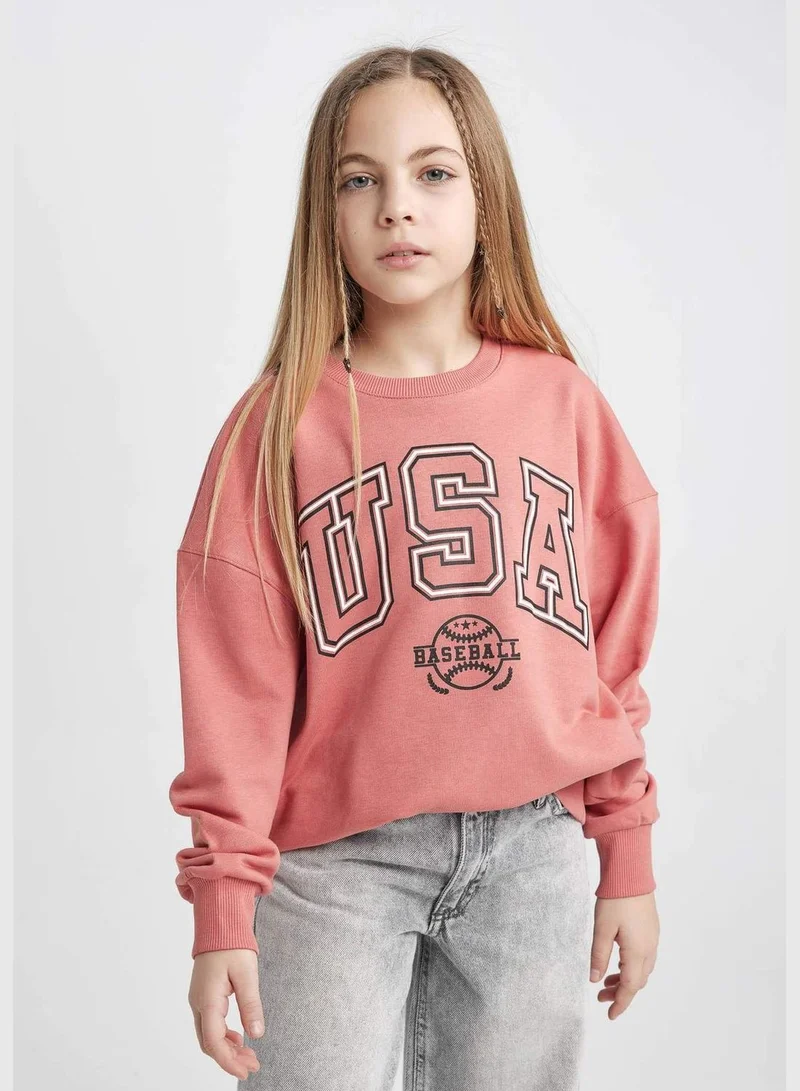 DeFacto Girl Sweatshirt Oversize Fit Long Sleeve