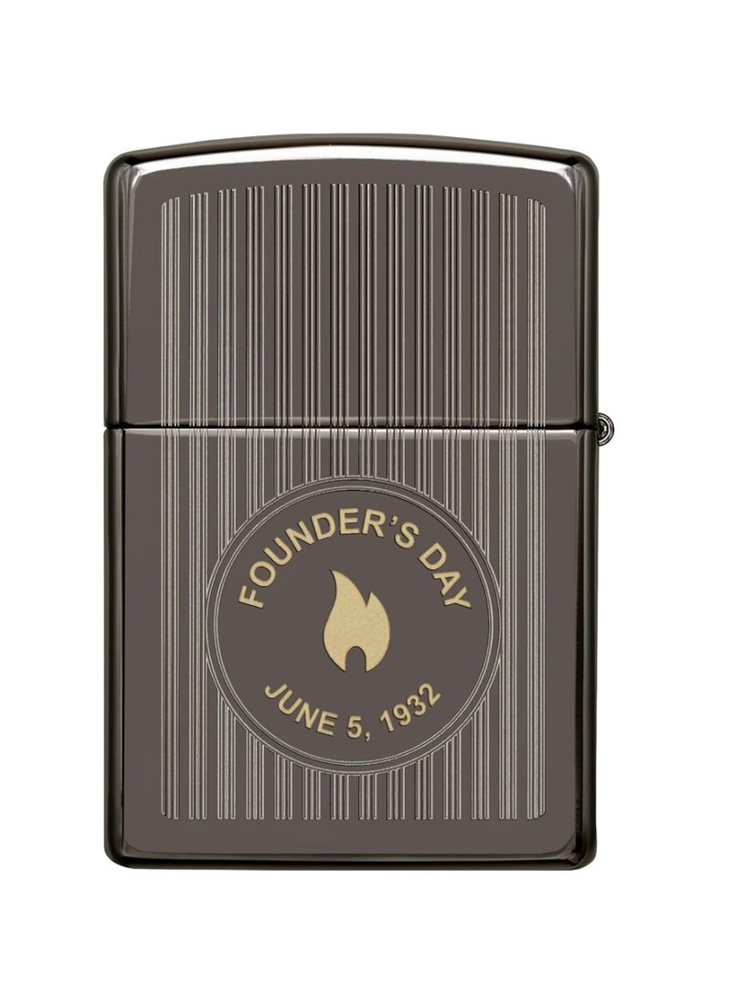 Zippo Founder's Day Design Windproof Lighter (Black) - 49629 - Image 3