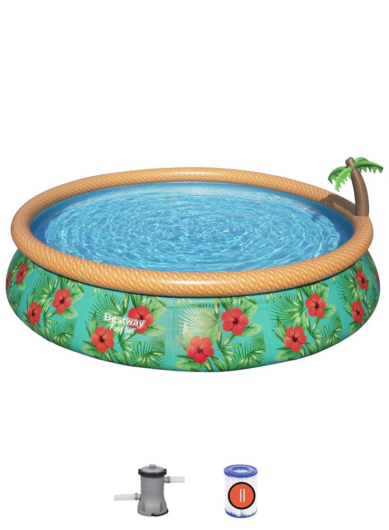 Bestway Pool Set Fastset Paradise Palm 457X84Cm - No:57416 - Image 1