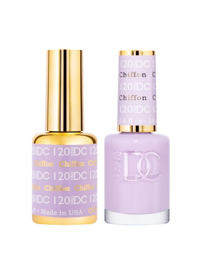 DAISY DND - Dnd Gel Polish Set 1 Each Of Purple Gel Polish And Purple Nail Polish 120 Chiffon 0.5 Fl Oz - Image 1
