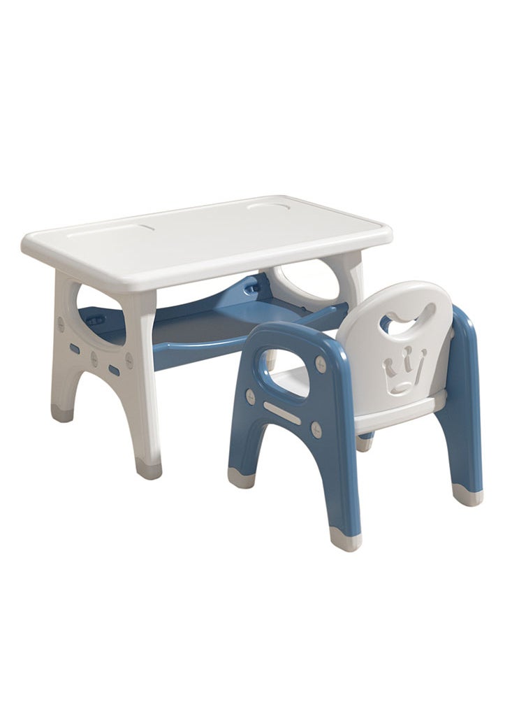 Kids Table and Chairs Set with Built-in Storage Montessori Design for Toddlers, Ideal for Drawing, Dining, Playing, Easy to Clean and Durable