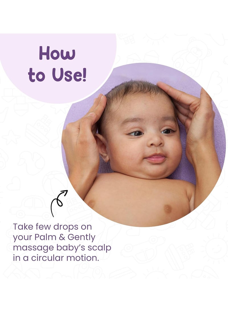 Mother Sparsh Ayurvedic Baby Hair Oil with 21 Herbs and Oils for Babys Tender Scalp and Hair 100 ML  - Image 3