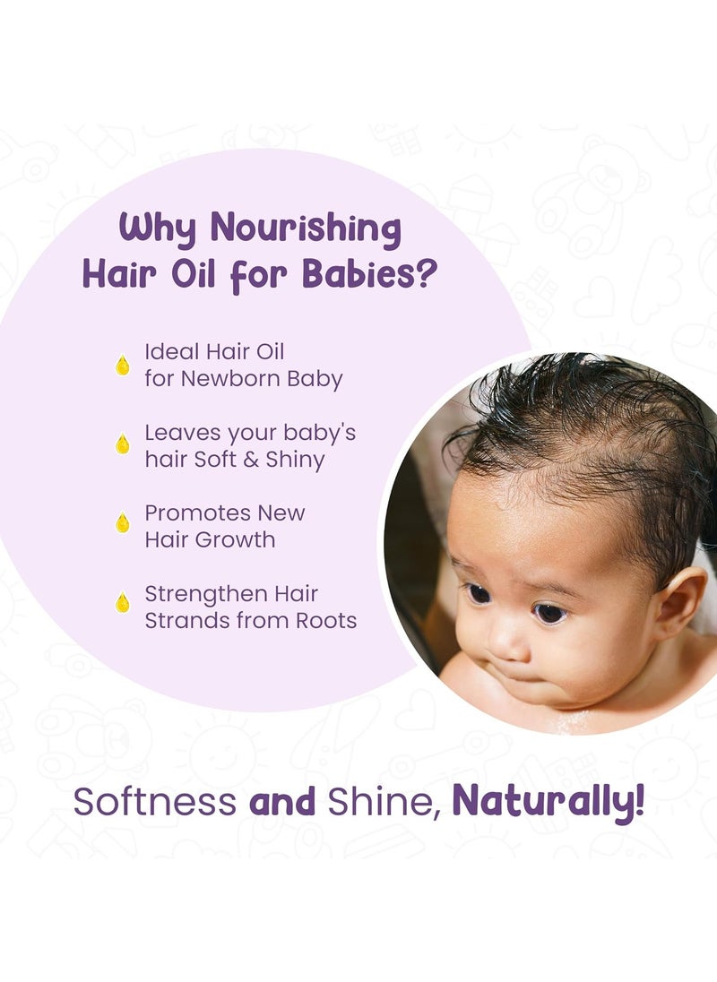 Mother Sparsh Ayurvedic Baby Hair Oil with 21 Herbs and Oils for Babys Tender Scalp and Hair 100 ML  - Image 4