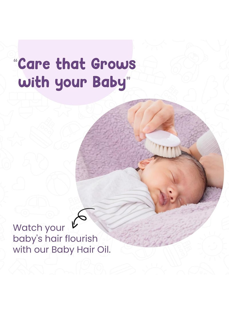Mother Sparsh Ayurvedic Baby Hair Oil with 21 Herbs and Oils for Babys Tender Scalp and Hair 100 ML  - Image 5