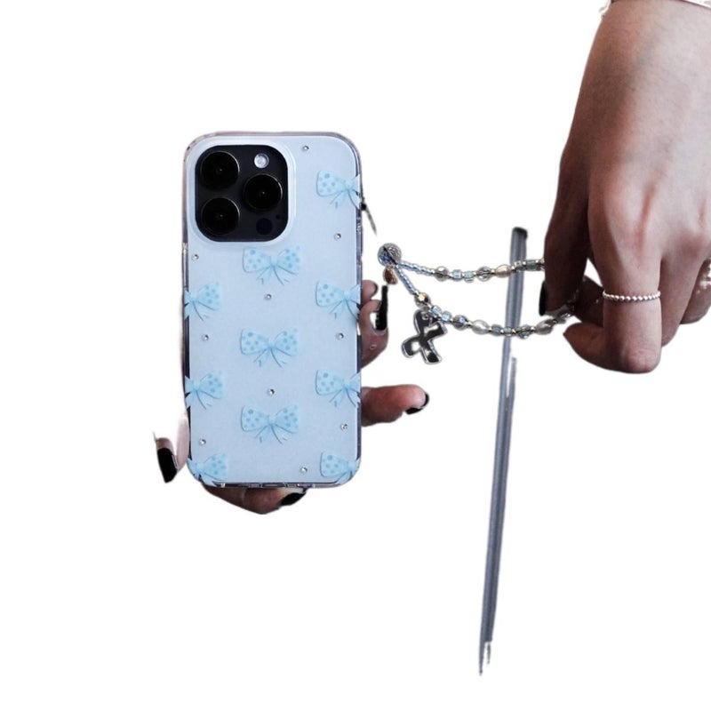 MS Protective Case, White Film, Drop Protection, Bow Design, Shockproof Cover for iPhone 12 Pro - Image 5