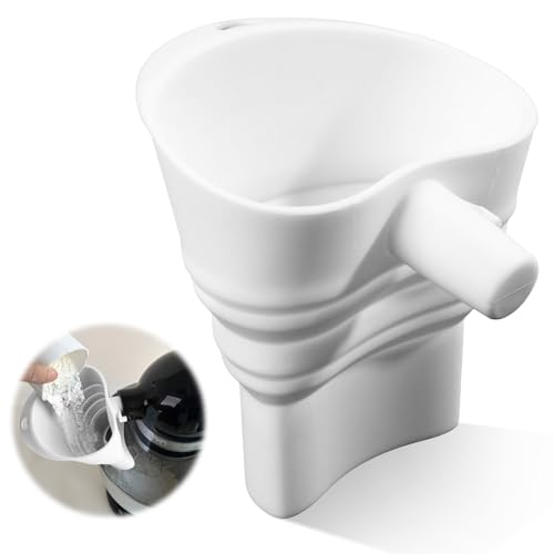 COMFYTOUCH Flour Funnel for Kitchen Aid Mixer, Kitchen Funnel for KSM150 5-Quart Tilt-Head Mixers, Silicone Kitchen Funnels, Flour & Egg Liquid are Easy to Pour, Dishwasher Safe(White) - Image 1