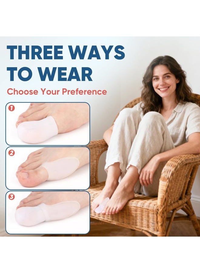 OAKDOLCHE 20 Count Bunion Pads & Toe Protector Set, 10P Toe + 10P Bunion Correctors, Soft Gel Toe Cap for Foot Pain Relief, Friction & Pressure Protection - Image 4