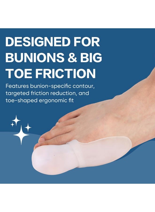 OAKDOLCHE 20 Count Bunion Pads & Toe Protector Set, 10P Toe + 10P Bunion Correctors, Soft Gel Toe Cap for Foot Pain Relief, Friction & Pressure Protection - Image 2
