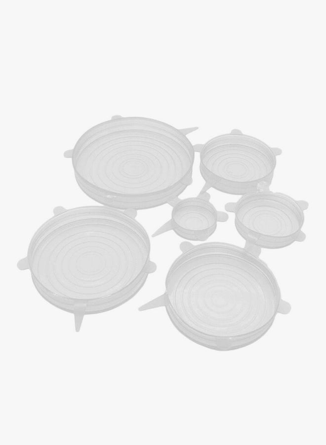 6-Piece Stretchable Silicone Lids Clear 6-Piece - Image 4