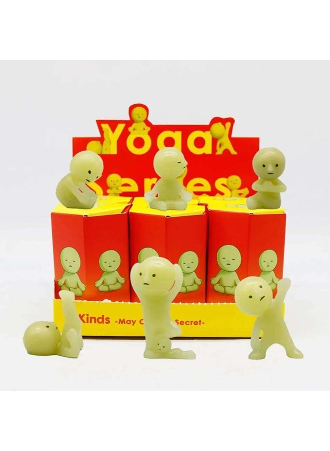 Smiski Glow-in-the-Dark Doll, Yoga Series, Random Style, 1-Pack (Single Blind Box) (High Quality Edition) - Image 2