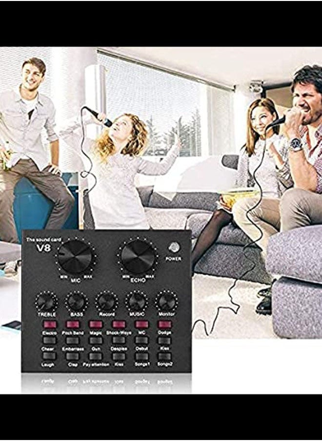 ELTRAZONE - 🎧 Intelligent Volume Adjustable Audio Mixer Sound Card with Multi-Channel Input, Real-Time Voice Effects, Echo Control, Portable USB Audio Interface for Streaming, Podcasting, Gaming, Live Recording, DJ Setups, Home Studio Use - Image 1