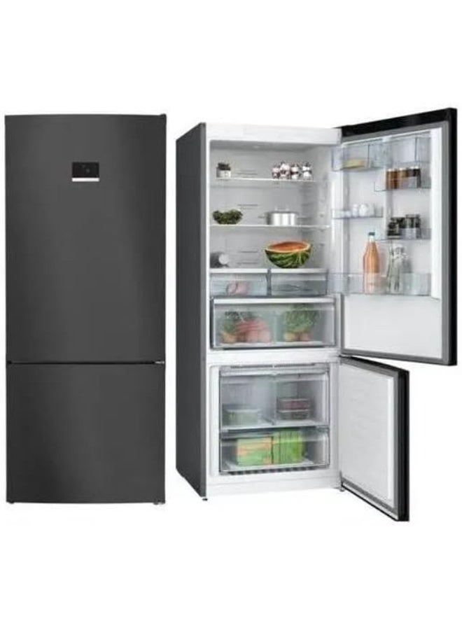 بوش Refrigerator Series 6 Combi - 526 L - Black - No Frost - Adjustable door direction - KGN76CXEE8 KGN76CXEE8 black - Image 2