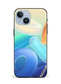 Protective Case Cover For Apple iPhone 15 Rings Design Multicolour