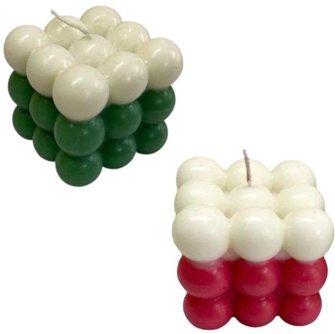 THE PEARLS STUDIO Bubble Candles Duo Colour Floral Scented Candle Set Handcrafted Decorative Candles for Home Dcor Relaxation and Aromatherapy Pack of 5 - Image 1