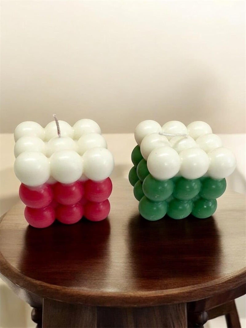 THE PEARLS STUDIO Bubble Candles Duo Colour Floral Scented Candle Set Handcrafted Decorative Candles for Home Dcor Relaxation and Aromatherapy Pack of 5 - Image 2