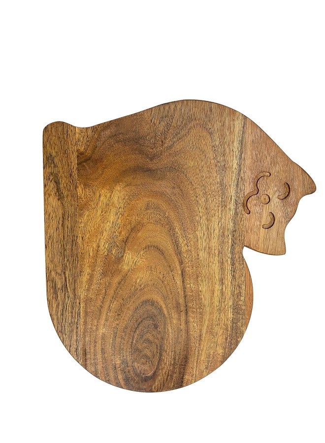 Affinity Decor Funny Cat Shaped Wood Cutting Board for Kitchen Smiley Face, 10.5"L x 11"W Decorative Funny Cat Charcuterie Serving Board, Cheese Serving Board, Solid Wood Board - Image 4