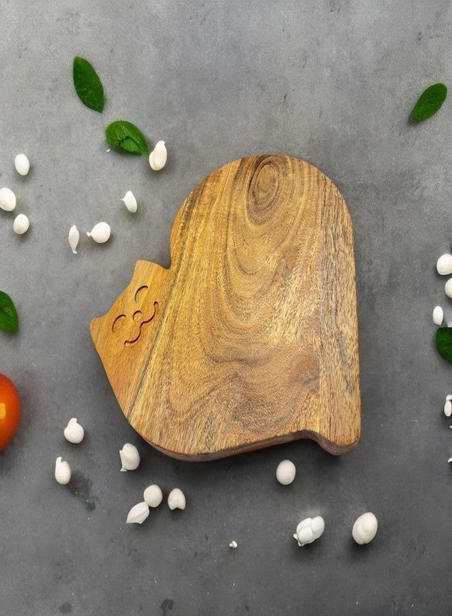 Affinity Decor Funny Cat Shaped Wood Cutting Board for Kitchen Smiley Face, 10.5"L x 11"W Decorative Funny Cat Charcuterie Serving Board, Cheese Serving Board, Solid Wood Board - Image 3