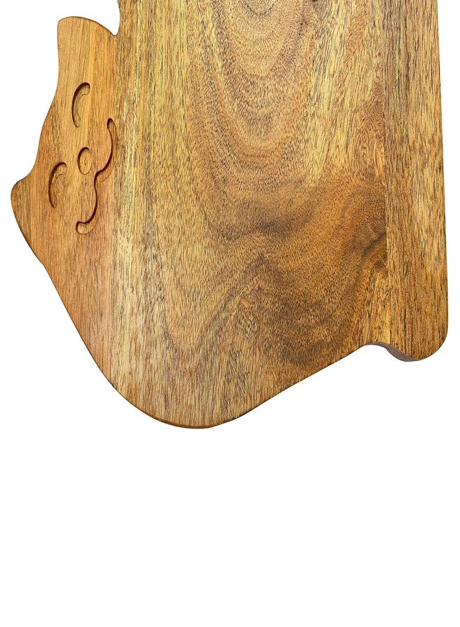 Affinity Decor Funny Cat Shaped Wood Cutting Board for Kitchen Smiley Face, 10.5"L x 11"W Decorative Funny Cat Charcuterie Serving Board, Cheese Serving Board, Solid Wood Board - Image 5