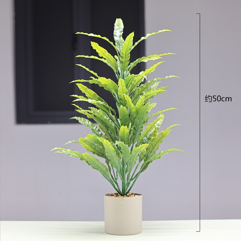 Plant Pine And Cypress Floor-Standing Potted Plant Ornaments Indoor Living Room Shopping Mall Fake Leaves Bionic Green Planting Christmas Pine - Image 1