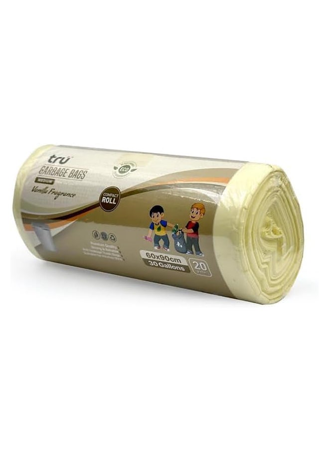 Tru Vanilla Scented Garbage Bags Roll 60x90cm 30Gallon 20pc  - Image 2