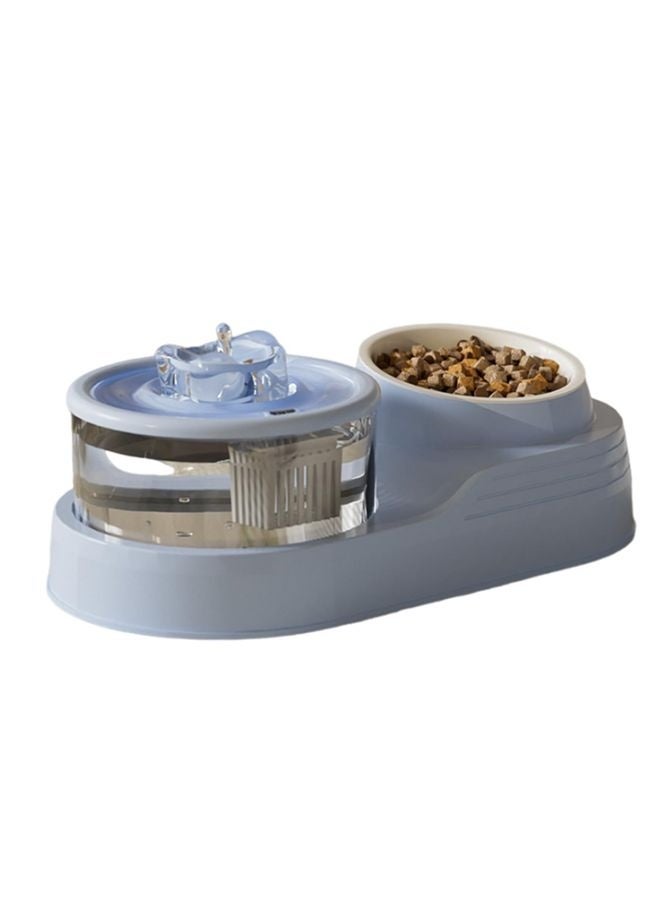 MOWKIT 2-in-1 Cat & Dog Water Dispenser and Food Feeder with Automatic Circulating System, Ultra-Quiet Operation, Spill-Proof Design, Gravity-Fed Hydration, Battery-Free & Cordless, Ideal for Home & Travel - Durable Pet Bowl with Spill-Resistant Base, Easy-Clean for Wet/Dry Food & Water, No Batteries/Electrical Required, Modern Design for Cats and Small Dogs, Wet And Dry Feeder, Petsafe Materials, Easyclean Surface, Cat And Dog Bowl, Pet Hydration Station, Petfriendly Households, Catsafe Pet - Image 2