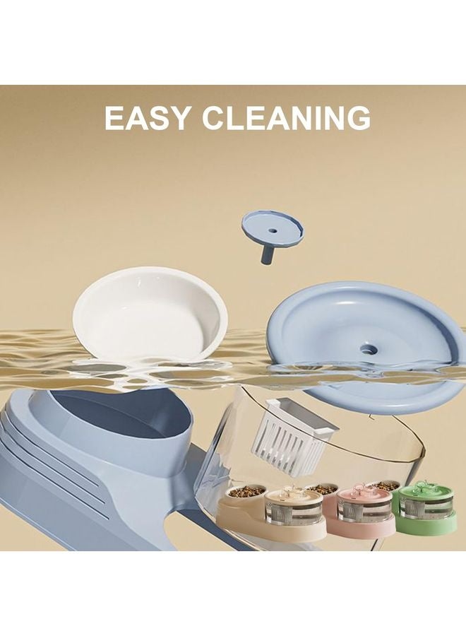 MOWKIT 2-in-1 Cat & Dog Water Dispenser and Food Feeder with Automatic Circulating System, Ultra-Quiet Operation, Spill-Proof Design, Gravity-Fed Hydration, Battery-Free & Cordless, Ideal for Home & Travel - Durable Pet Bowl with Spill-Resistant Base, Easy-Clean for Wet/Dry Food & Water, No Batteries/Electrical Required, Modern Design for Cats and Small Dogs, Wet And Dry Feeder, Petsafe Materials, Easyclean Surface, Cat And Dog Bowl, Pet Hydration Station, Petfriendly Households, Catsafe Pet - Image 4