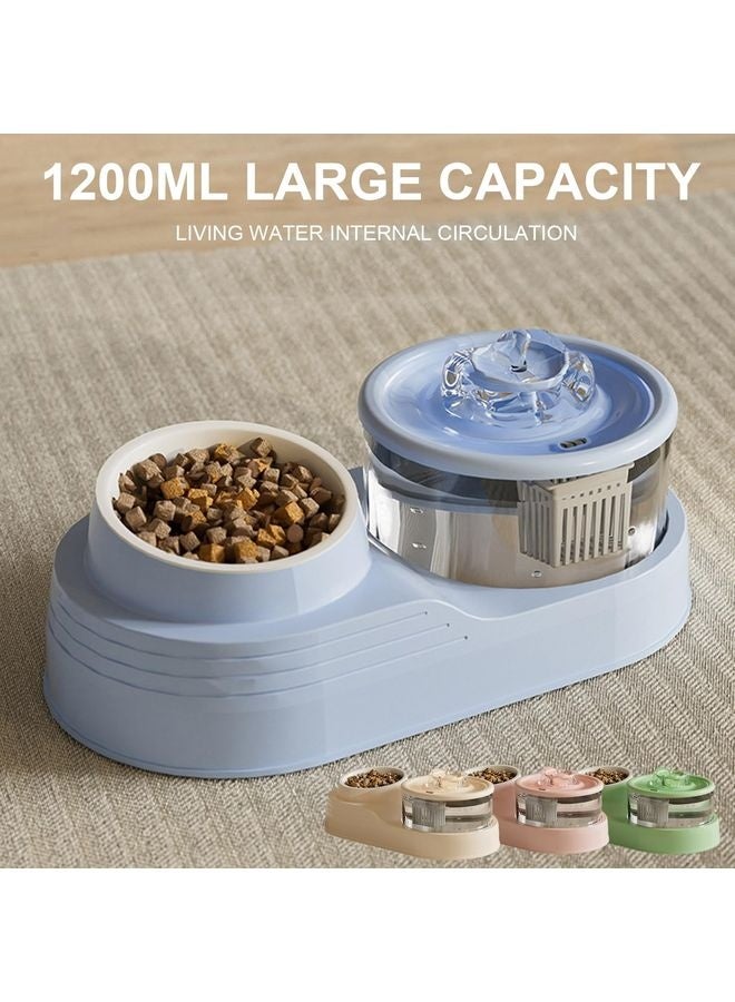 MOWKIT 2-in-1 Cat & Dog Water Dispenser and Food Feeder with Automatic Circulating System, Ultra-Quiet Operation, Spill-Proof Design, Gravity-Fed Hydration, Battery-Free & Cordless, Ideal for Home & Travel - Durable Pet Bowl with Spill-Resistant Base, Easy-Clean for Wet/Dry Food & Water, No Batteries/Electrical Required, Modern Design for Cats and Small Dogs, Wet And Dry Feeder, Petsafe Materials, Easyclean Surface, Cat And Dog Bowl, Pet Hydration Station, Petfriendly Households, Catsafe Pet - Image 3
