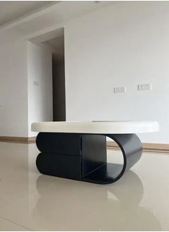 fashionhome 1-Piece Auxiliary Models Design Fully Assembled Luxury Style Coffee Table for Living Room Modern Side End Table Centre Table with Open Compartment and Drawers for Living Room Offices 110x60x42 cm  - Image 4