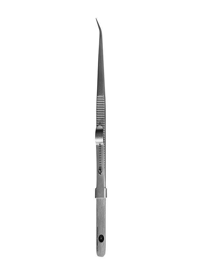 Stainless Steel Tweezers with Sliding Lock - Angled Tips