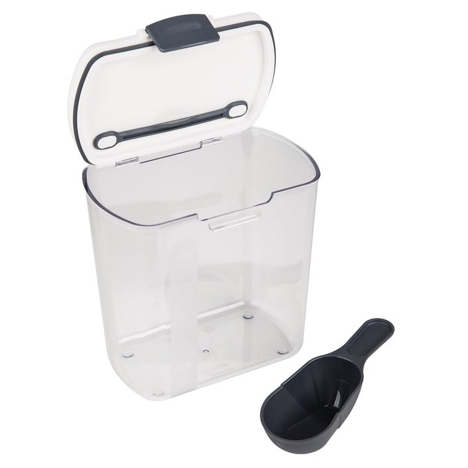 25QUART GRAIN STORAGE CONTAINER WITH HINGED LID CLEAR BPAFREE AIRTIGHT SEAL