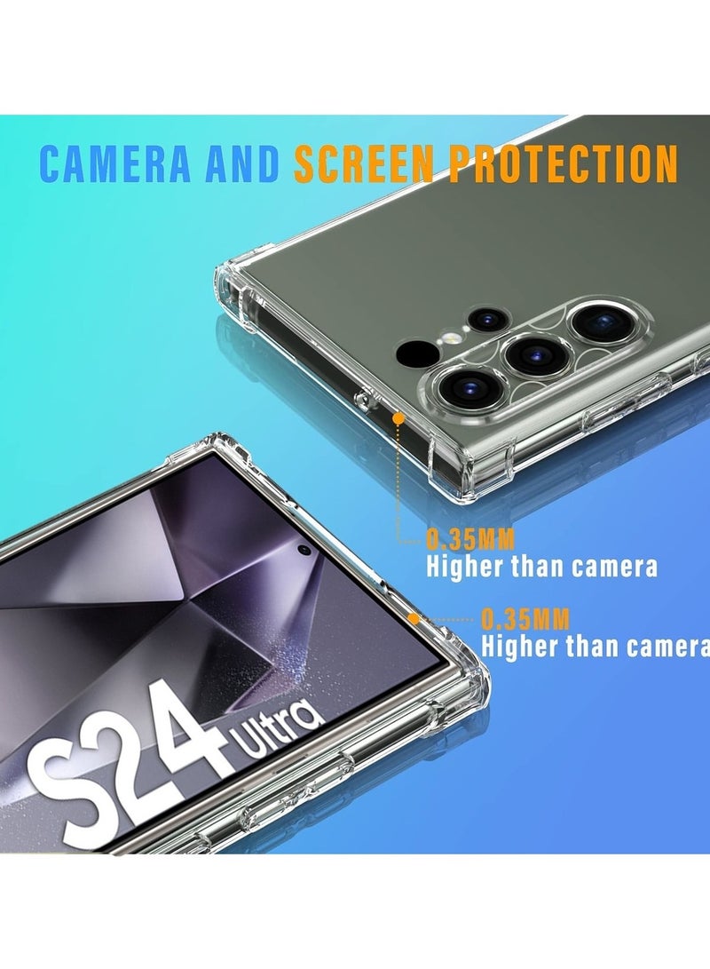 Techie Samsung Galaxy S24 Ultra TPU Bumper Corner Case with Camera Lens Protection Transparent Protective Back Cover - Image 4