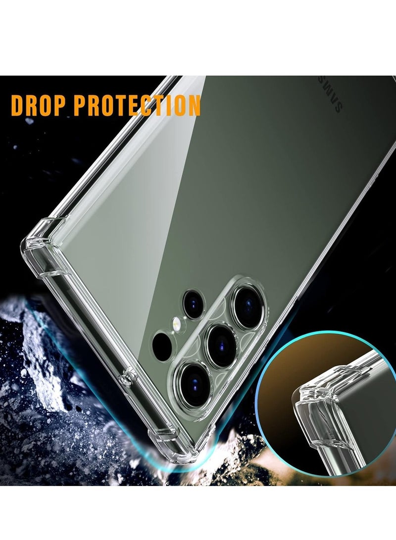 Techie Samsung Galaxy S24 Ultra TPU Bumper Corner Case with Camera Lens Protection Transparent Protective Back Cover - Image 3