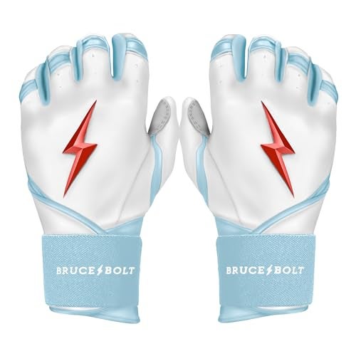 BRUCE BOLT Signature Series Long Cuff Batting Gloves Ian Happ Edition Happ White Large - Image 1