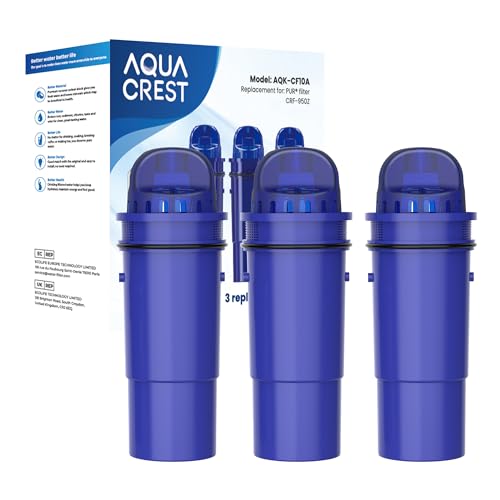 AquaCrest AQUA CREST NSF Certified Pitcher Water Filter, Replacement for Pur® Pitchers and Dispensers PPT700W, CR-1100C and PPF951K Water Filter (Pack of 3) - Image 1
