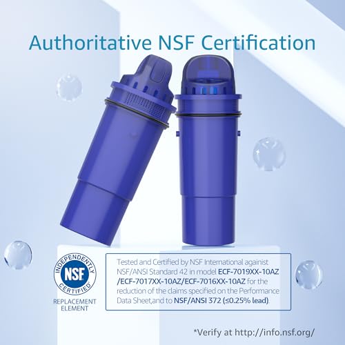 AquaCrest AQUA CREST NSF Certified Pitcher Water Filter, Replacement for Pur® Pitchers and Dispensers PPT700W, CR-1100C and PPF951K Water Filter (Pack of 3) - Image 2