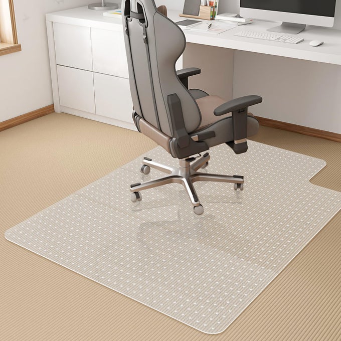OFFICE CHAIR MAT FOR CARPET COMPUTER DESK MATCLEAR DESK CHAIR MAT FOR HOME OFFICE ROLLING CHAIRHEAVY DUTY FLOOR PROTECTOREASY TO CLEANANTISLIP36 X48 WITH LIP