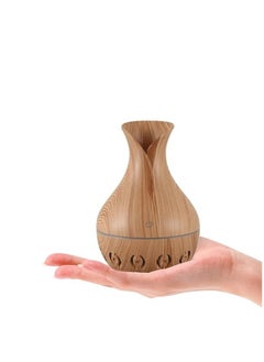 ماركة غير محددة موزع روائح صغير بالموجات فوق الصوتية ومنفذ USB بتصميم محمول وأنيق مع ضوء ليلي LED مثالي للمنزل والمكتب والحضانة بسعة 200 مل مع تشغيل هادئ للغاية من هانسو، 5 فولت و3 وات (بني فاتح)  - Image 1