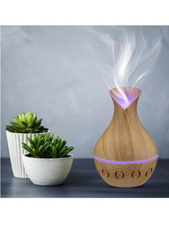 ماركة غير محددة موزع روائح صغير بالموجات فوق الصوتية ومنفذ USB بتصميم محمول وأنيق مع ضوء ليلي LED مثالي للمنزل والمكتب والحضانة بسعة 200 مل مع تشغيل هادئ للغاية من هانسو، 5 فولت و3 وات (بني فاتح)  - Image 2