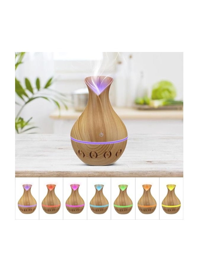 Generic hanso Mini Ultrasonic Atomizer USB Aroma Diffuser, Portable, Stylish Humidifier with LED Night Light, Perfect for Home, Office, Nursery, 200ml Capacity, Super Quiet Operation, 5V, 3W (Light Brown)  - Image 4