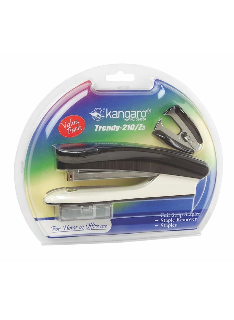 Kangaro Desktop Stapler With A Pack Of Pins And Staple Remover Assorted Colours  - Image 1