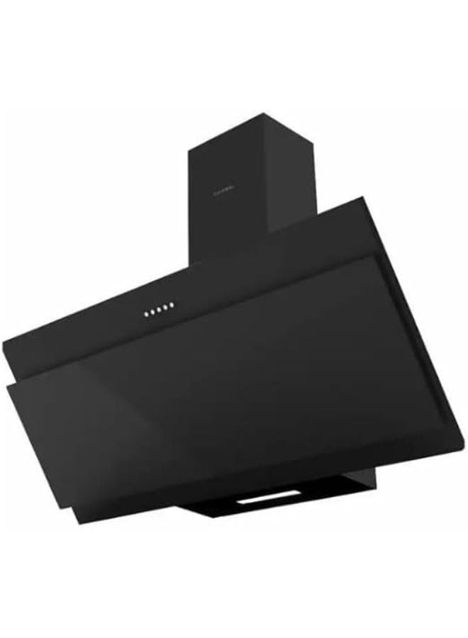 شفاط مطبخ إيكوماتيك بلت أن إضاءة LED ديجيتال 3 سرعات 90 سم كريستال أسود - H9106EBB