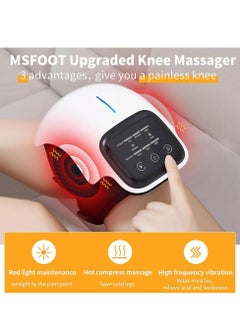 DMG TECH Knee Massager Cordless Knee Massager for Knee Pain with Infrared Heat and Vibration Wearable Rechargeable LED Screen Easy to Use Electronic Knee Massager  - Image 2