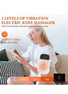 DMG TECH Knee Massager Cordless Knee Massager for Knee Pain with Infrared Heat and Vibration Wearable Rechargeable LED Screen Easy to Use Electronic Knee Massager  - Image 3