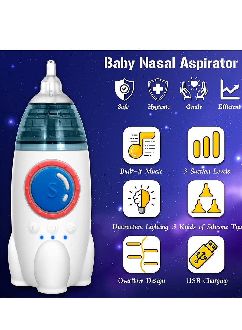 🚀 2025 Upgraded Baby Nasal Inhaler - Rocket Design | Waterproof, Quiet and Safe for Newborns | 3 Inhalation Modes + LED Lights and Music - Image 2