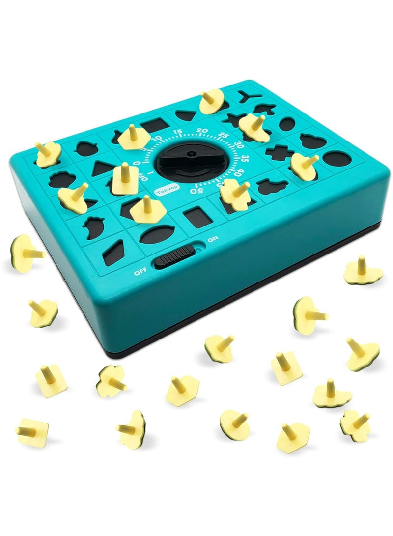 Hihonor Timing Puzzle Toy, Winning Fingers Shape Toy Puzzle Game, Pop Up Board Game With Shape Puzzles, Two Players Concentration Games Puzzle Board Matching Game, Blue - Image 4