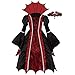 FunsLane Halloween Royal Vampire Costume Set for Girls Role Play Party Vampiress Queen Dress Up Toys - Image 3