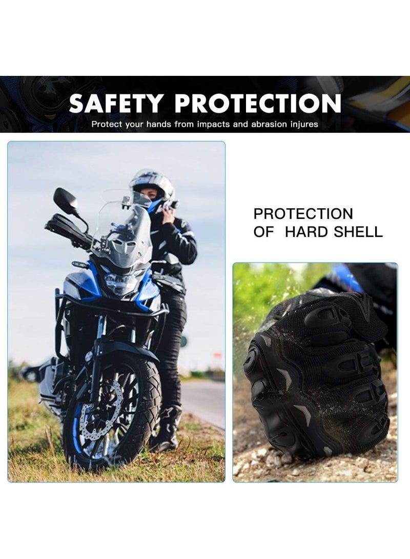 Touchscreen Motorcycle Full Finger Gloves for Men Women, Hard Knuckle Motorbike Gloves for BMX ATV MTB Riding, Road Racing, Cycling, Bike, Climbing, Motocross etc, Hiking, Outdoor Sports - Image 4